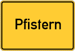 Place name sign Pfistern, Kreis Bad Tölz