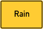 Place name sign Rain, Kreis Bad Tölz