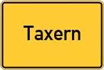 Place name sign Taxern, Kreis Bad Tölz