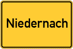 Place name sign Niedernach