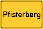 Place name sign Pfisterberg