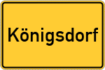 Place name sign Königsdorf