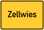 Place name sign Zellwies, Oberbayern