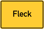 Place name sign Fleck