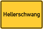 Place name sign Hellerschwang