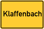 Place name sign Klaffenbach
