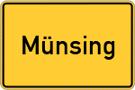 Place name sign Münsing