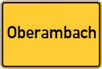 Place name sign Oberambach, Starnberger See