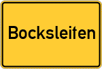 Place name sign Bocksleiten