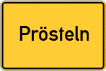 Place name sign Prösteln