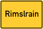 Place name sign Rimslrain