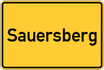 Place name sign Sauersberg