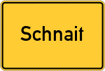 Place name sign Schnait