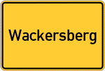Place name sign Wackersberg