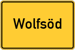 Place name sign Wolfsöd