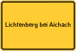 Place name sign Lichtenberg bei Aichach