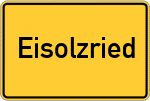Place name sign Eisolzried