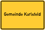 Place name sign Gemeinde Karlsfeld