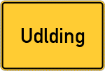 Place name sign Udlding