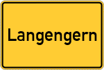 Place name sign Langengern