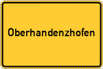 Place name sign Oberhandenzhofen