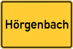 Place name sign Hörgenbach, Oberbayern