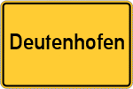 Place name sign Deutenhofen