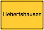 Place name sign Hebertshausen