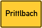 Place name sign Prittlbach