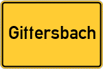 Place name sign Gittersbach