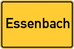 Place name sign Essenbach