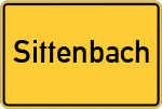 Place name sign Sittenbach