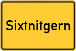 Place name sign Sixtnitgern