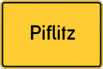 Place name sign Piflitz, Kreis Dachau