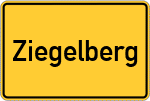 Place name sign Ziegelberg, Oberbayern