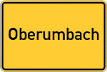 Place name sign Oberumbach