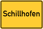 Place name sign Schillhofen