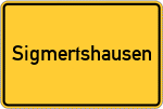 Place name sign Sigmertshausen