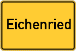 Place name sign Eichenried