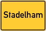 Place name sign Stadelham, Ilm