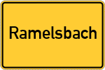 Place name sign Ramelsbach