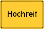 Place name sign Hochreit