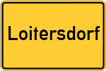 Place name sign Loitersdorf