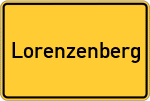 Place name sign Lorenzenberg