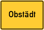 Place name sign Obstädt