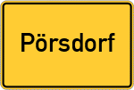 Place name sign Pörsdorf
