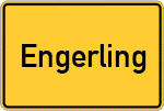 Place name sign Engerling, Kreis Ebersberg, Oberbayern