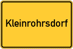 Place name sign Kleinrohrsdorf, Kreis Ebersberg, Oberbayern
