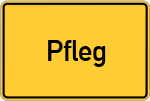 Place name sign Pfleg, Kreis Ebersberg, Oberbayern