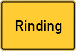 Place name sign Rinding